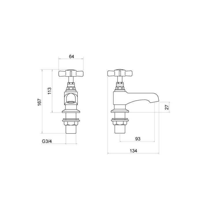 Brook Bath Taps (Pair) - By Voda Design
