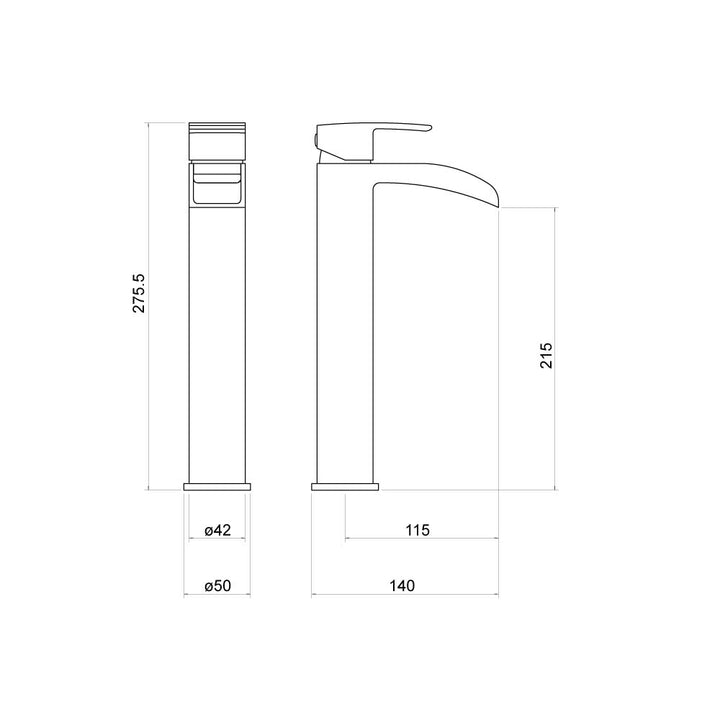 Avon Tall Mono Basin Mixer - By Voda Design