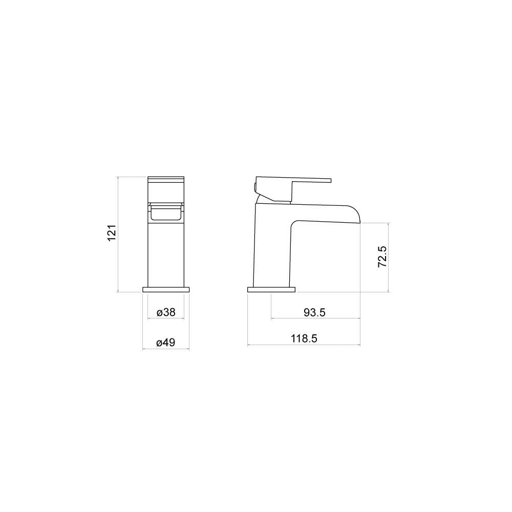 Eden Mini Mono Basin Mixer - By Voda Design