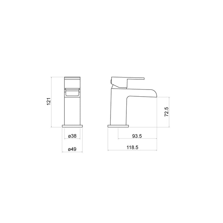 Eden Mini Mono Basin Mixer - By Voda Design