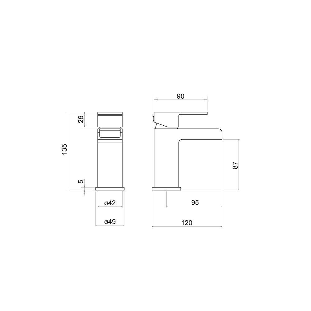 Eden Mono Basin Mixer - By Voda Design