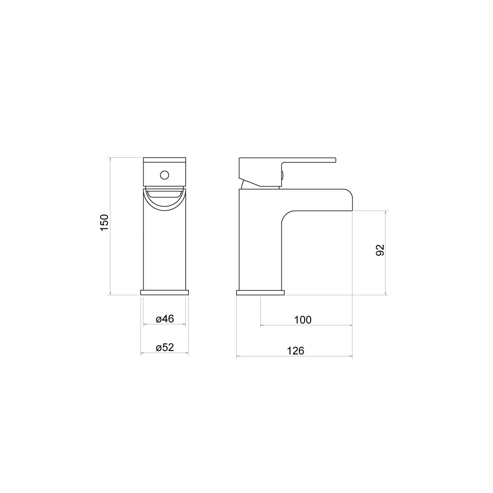 Lune Mono Basin Mixer - By Voda Design