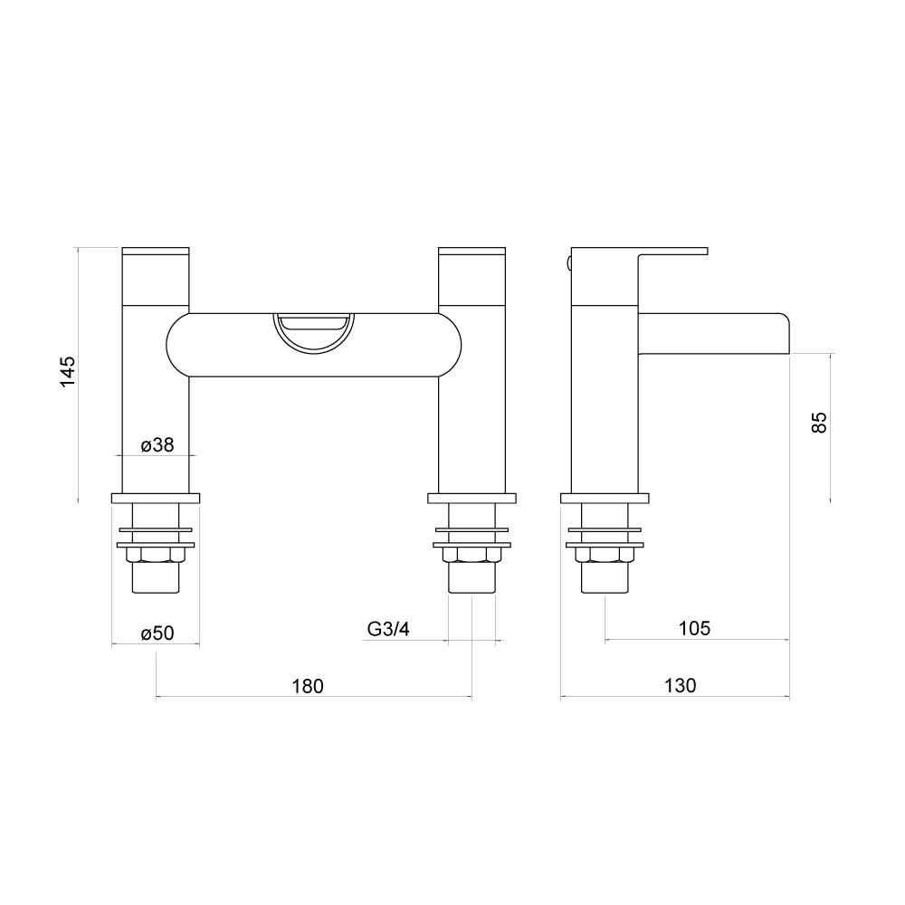Lune Bath Filler - By Voda Design