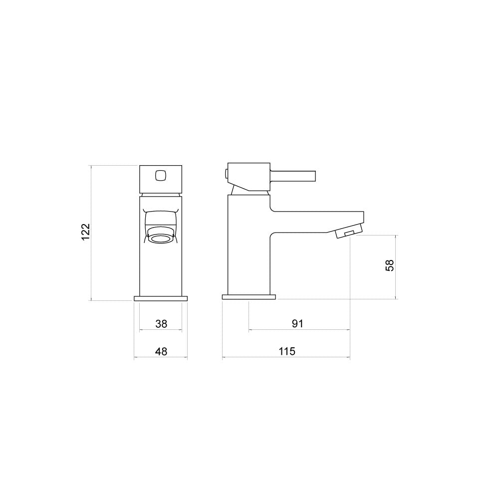 Albany Mini Mono Basin Mixer - By Voda Design