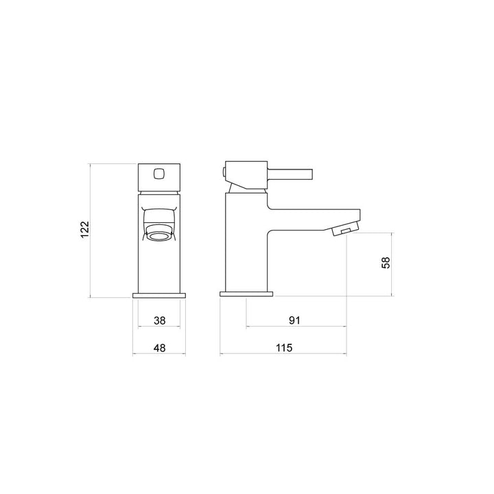 Albany Mini Mono Basin Mixer - By Voda Design