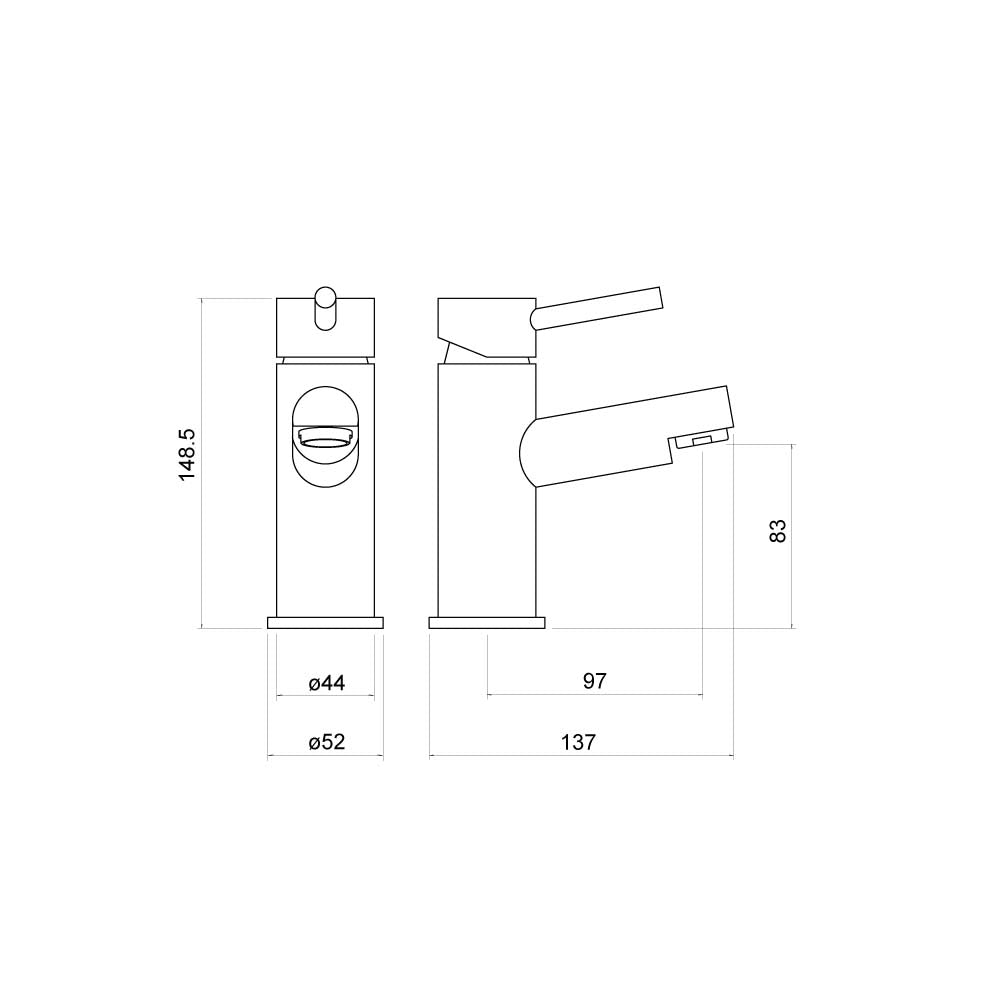 Solent Mono Basin Mixer - By Voda Design
