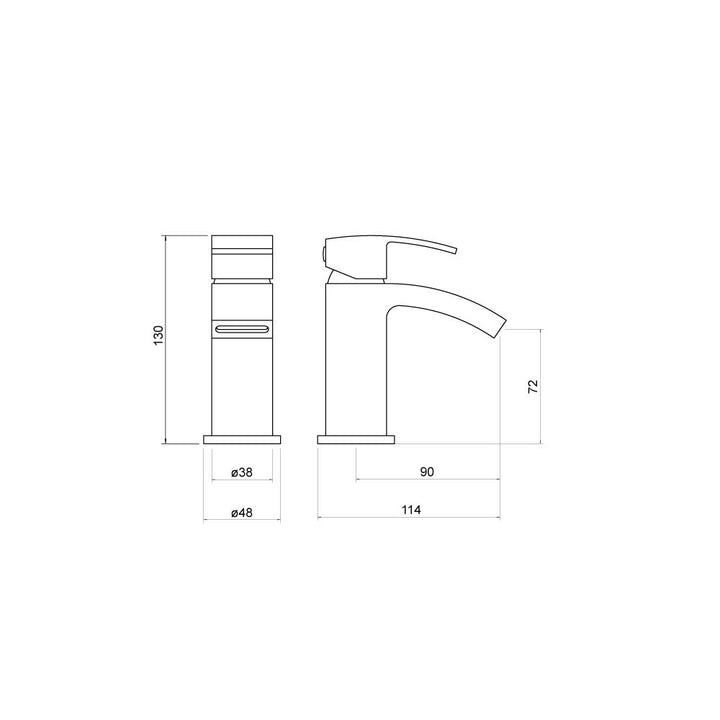 Irwell Mini Mono Basin Mixer - By Voda Design