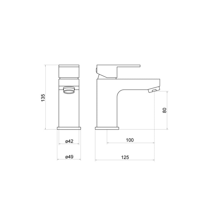 Douglas Black Mono Basin Mixer - By Voda Design