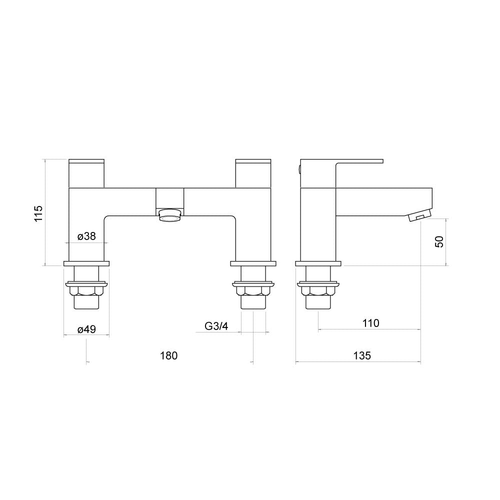 Douglas Black Bath Filler - By Voda Design