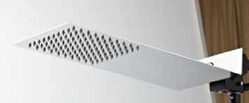 Deluxe Ultra Thin Stainless Steel Oblong Shower Head