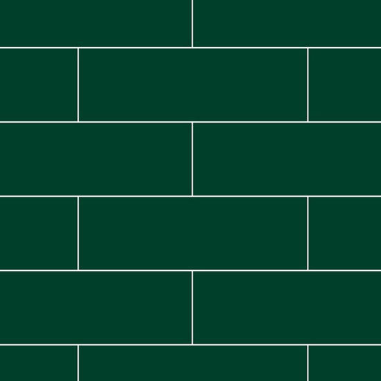 Fibo Urban - 2.4m x 0.6m Wall Panel - Bottle Green (Metro Brick) - Pack Of 2
