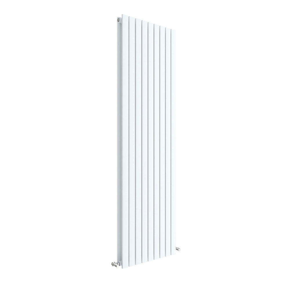 Vertical Double Panel Radiator 1800 x 528 - Satin White - VHEA036