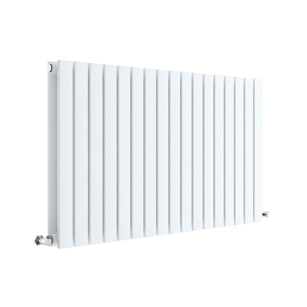 Horizontal Double Panel Radiator 600 x 992 - Satin White - VHEA039