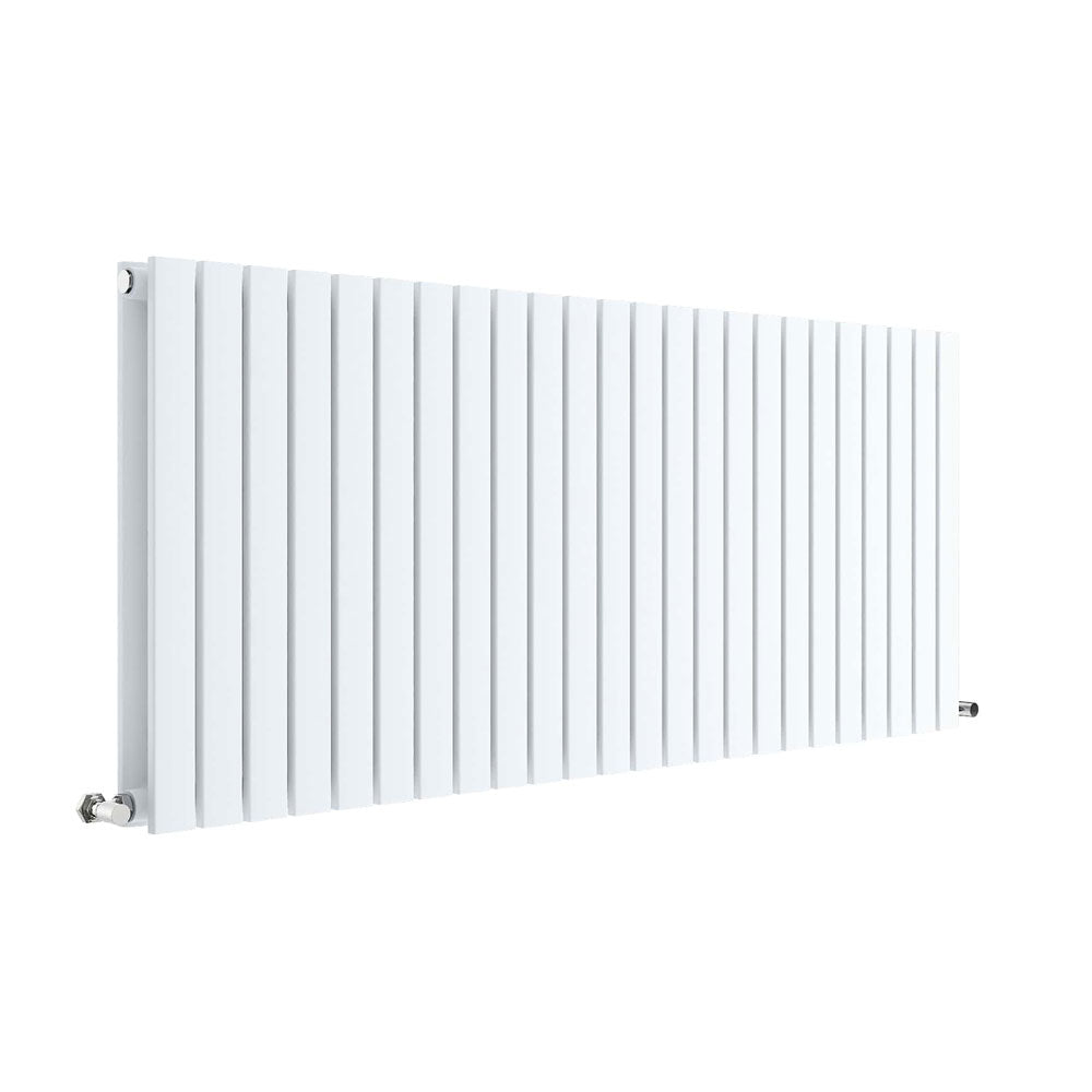 Horizontal Double Panel Radiator 600 x 1398 - Satin White - VHEA040