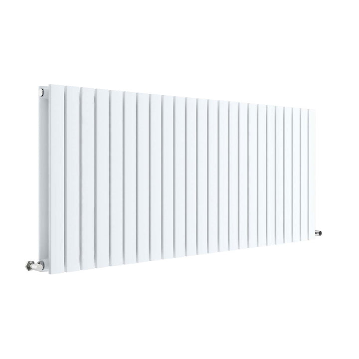 Horizontal Double Panel Radiator 600 x 1398 - Satin White - VHEA040