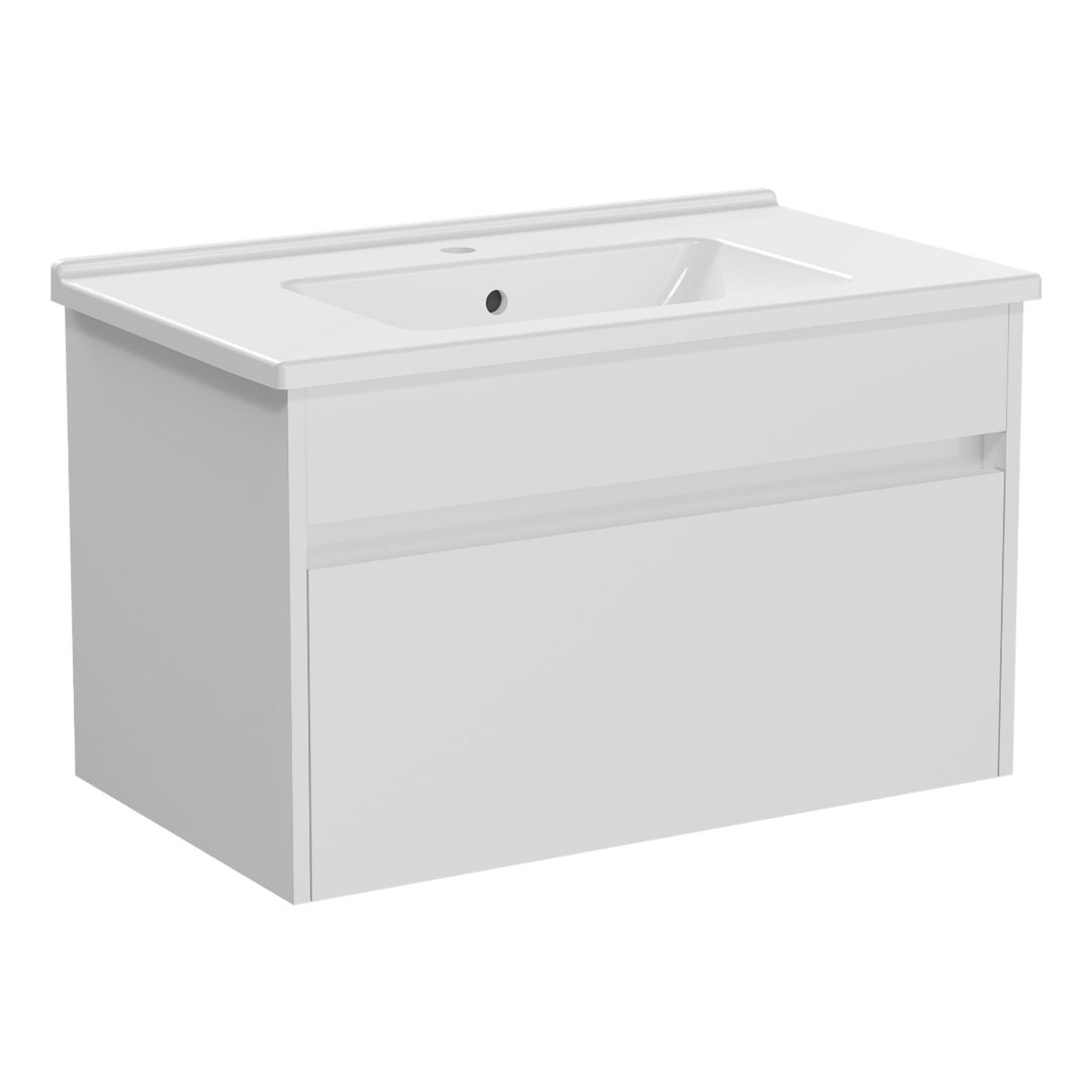 VitrA S50+ 80 cm 1 Drawer Unit & Washbasin White High Gloss