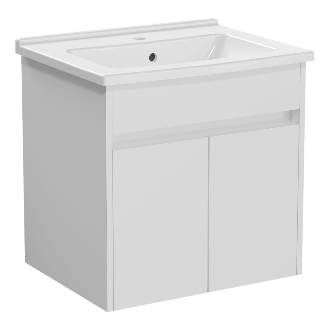 VitrA S50+ 60 cm with Doors Unit & Washbasin White High Gloss