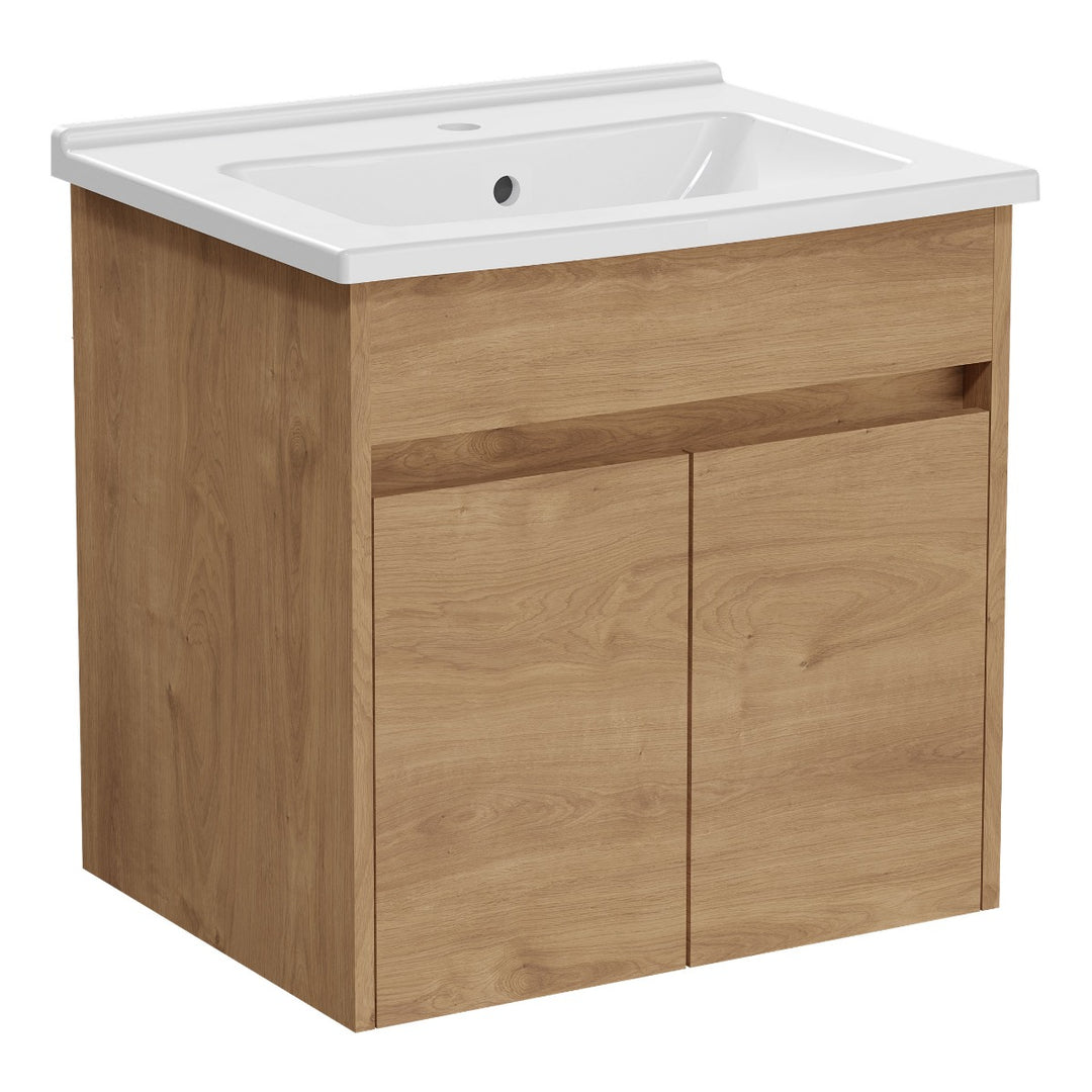 VitrA S50+ 60 cm with Doors Unit & Washbasin Golden Oak