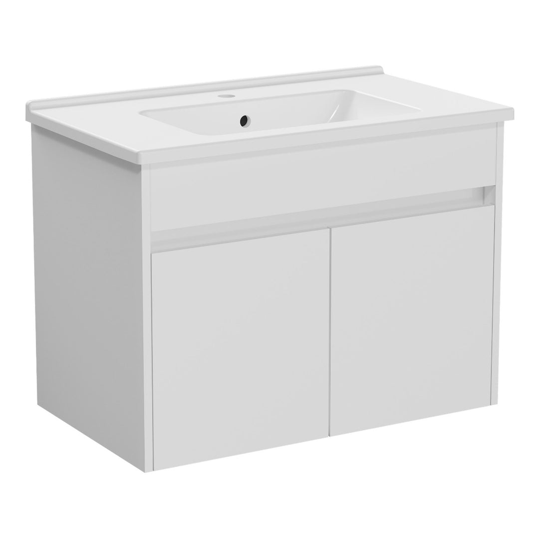 VitrA S50+ 80 cm with Doors Unit & Washbasin White High Gloss