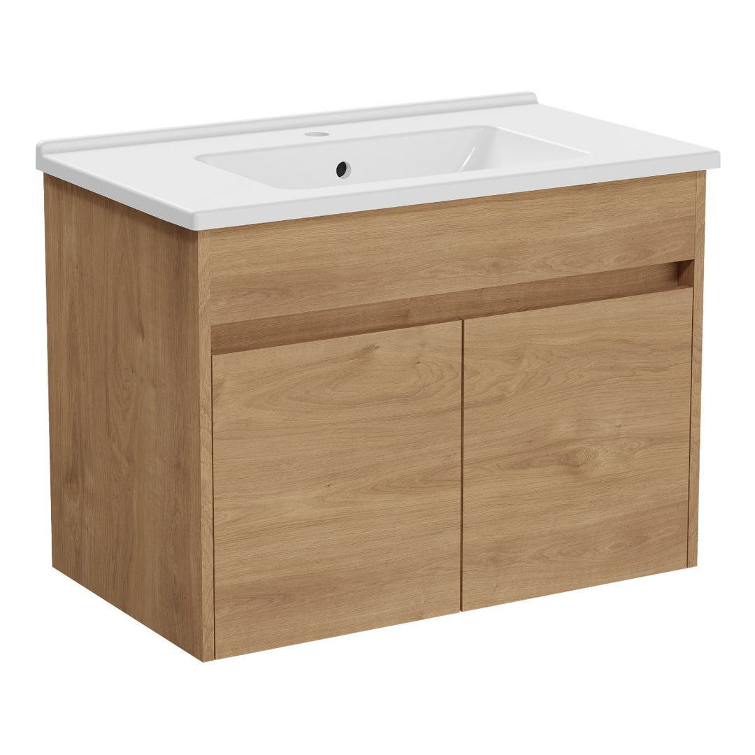 VitrA S50+ 80 cm with Doors Unit & Washbasin Golden Oak