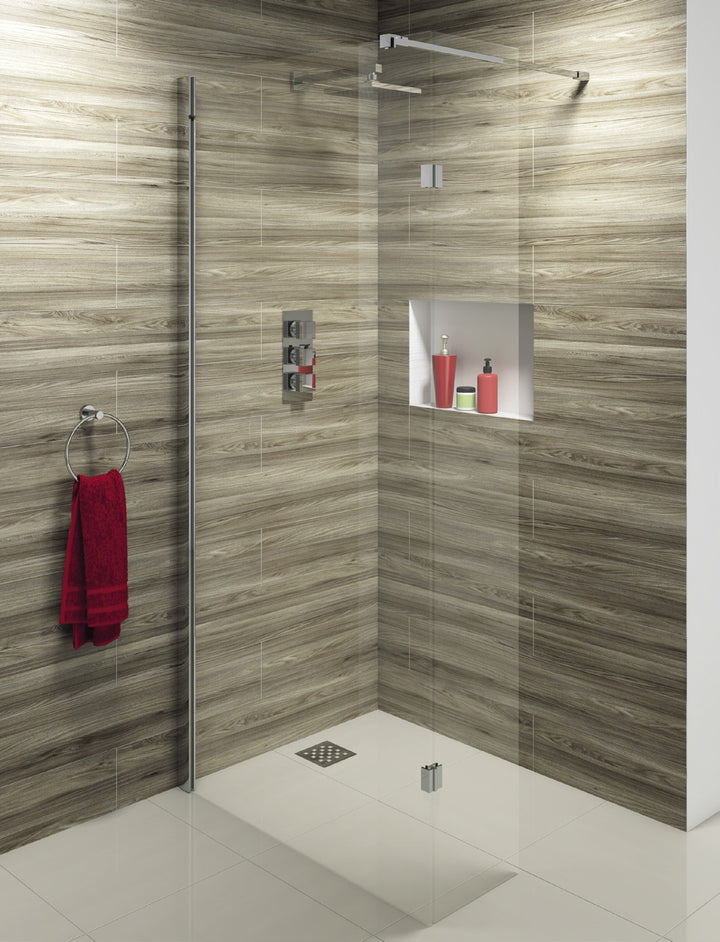 Walk In Shower Enclosure Wetroom Panel 1100mm - Kaso 8 by Voda Design (8mm Thick)