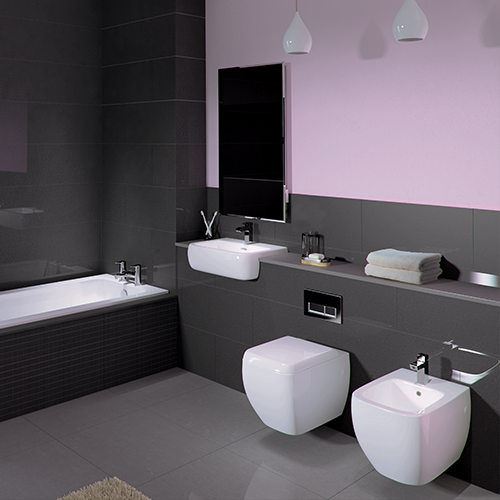 RAK Metropolitan 52cm Semi Recessed Basin 2th