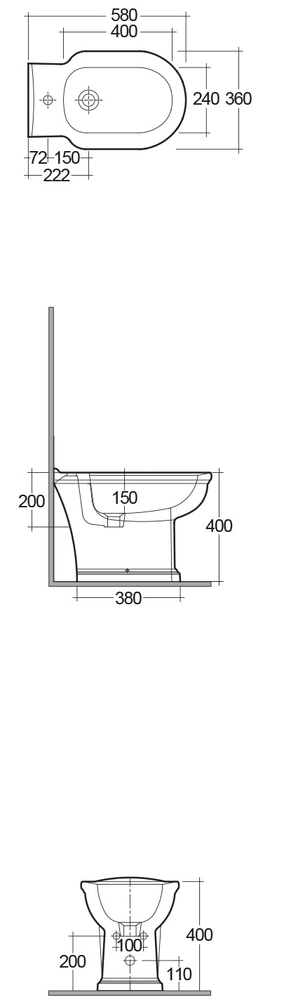 RAK Ceramics Washington Back to Wall Bidet