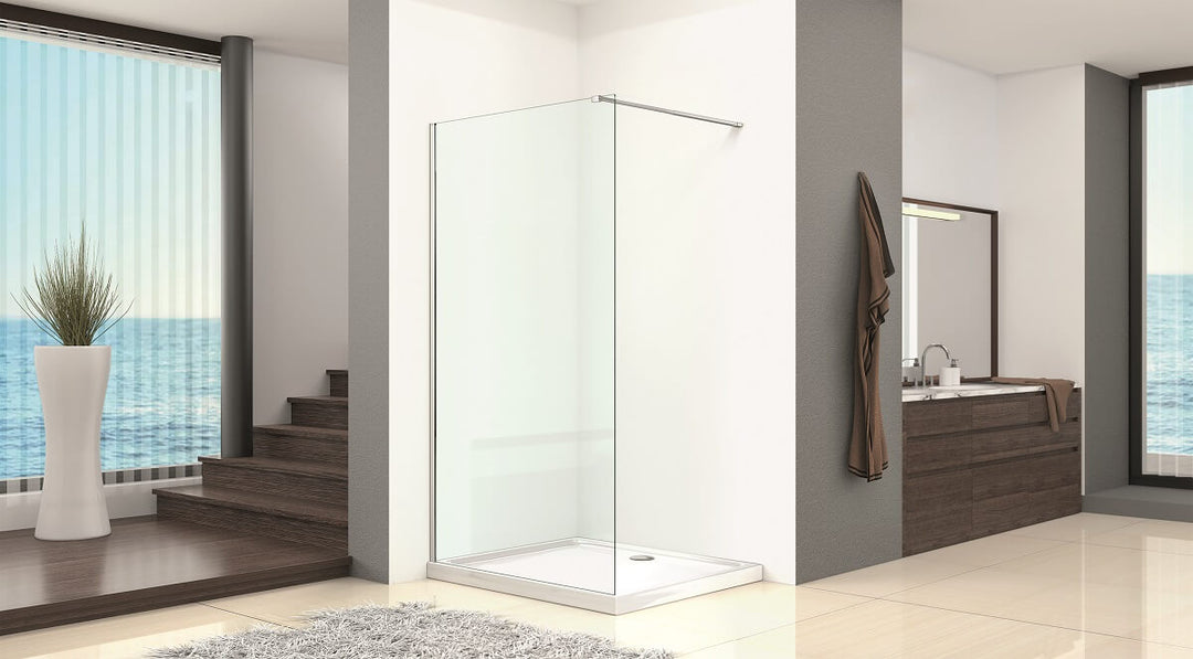 Walk In Shower Enclosure Wetroom Panel 1100mm - Kaso 8 by Voda Design (8mm Thick)