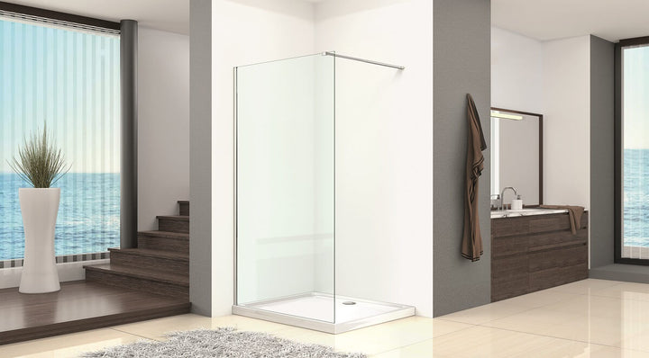 Walk In Shower Enclosure Wetroom Panel 1100mm - Kaso 8 by Voda Design (8mm Thick)
