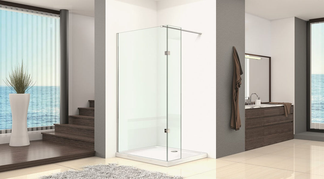 Walk In Shower Enclosure Wetroom Panel 1100mm - Kaso 8 by Voda Design (8mm Thick)
