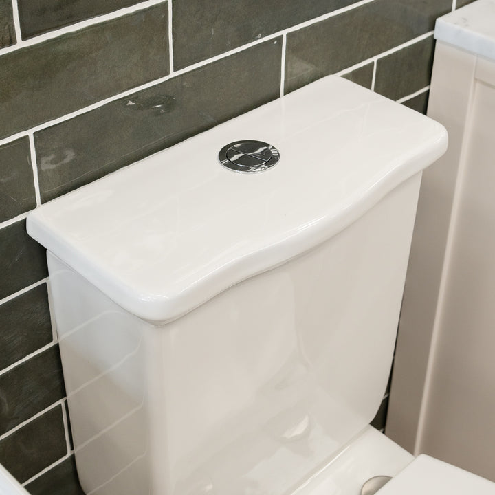 Fully Back To Wall Traditional Close Coupled Toilet & Soft Close Seat