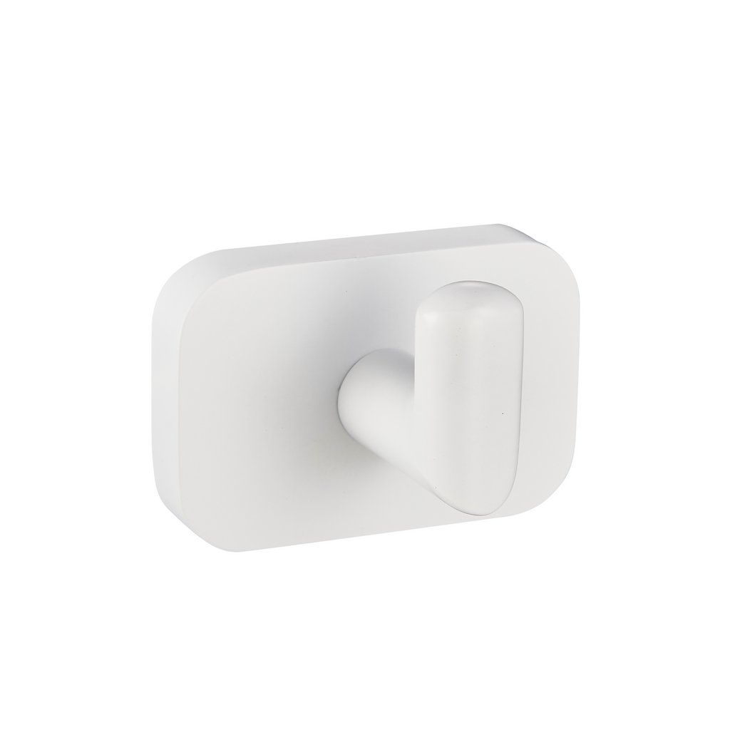 Asti Robe Hook Curved Matt white- 52.466