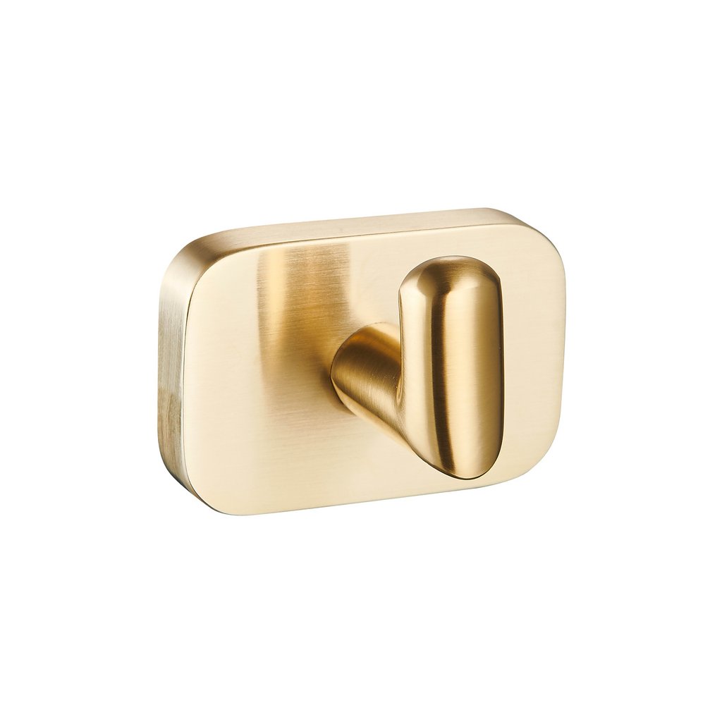 Asti Robe Hook Curved Brushed Brass- 52.446