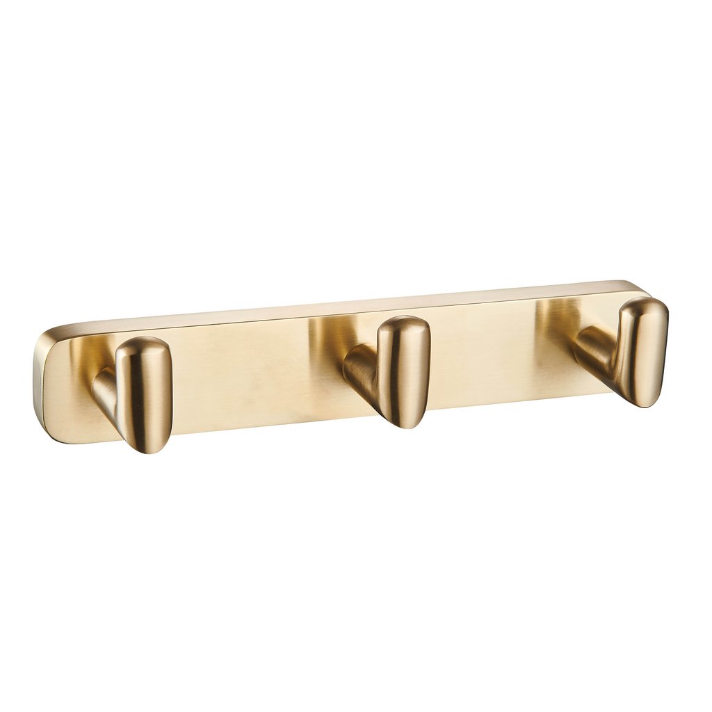 Asti Triple robe Hook Brushed Brass- 52.458
