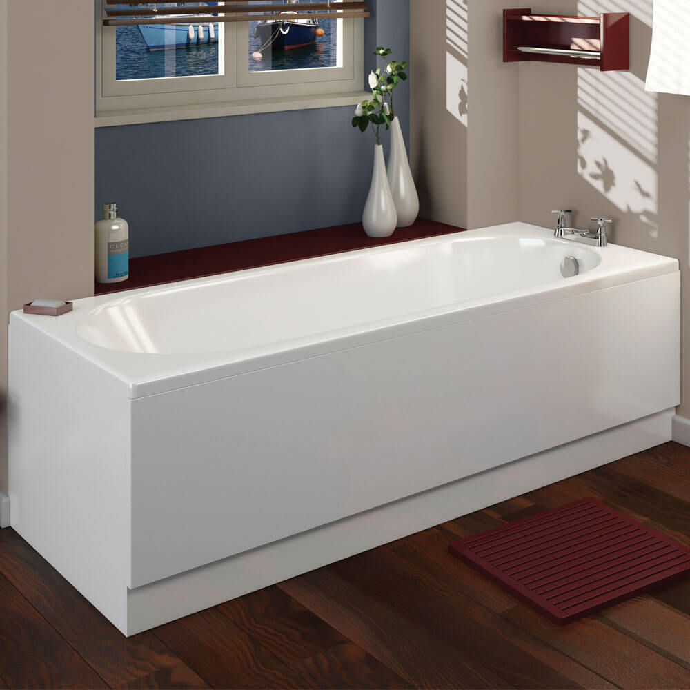 Bath Panel 1700mm Wooden Front Side Quality Luxury 16mm Thick White New