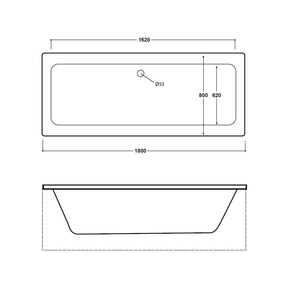 square bathtub sizes