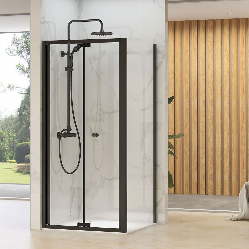 800mm Black Bifold Door Kaso Black By Voda Design