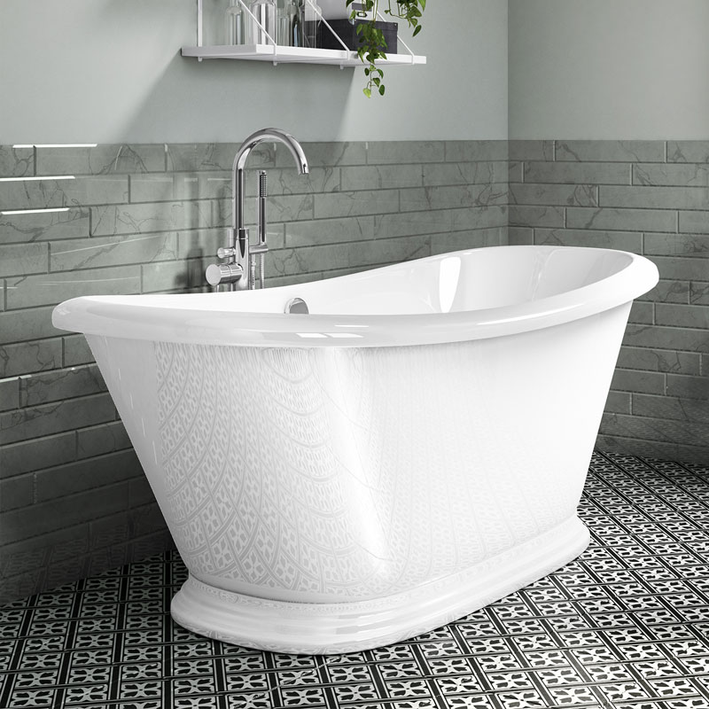 Voda Design Astoria Traditional freestanding Bath 1770mm White