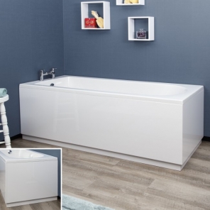 End Bath Panel White Acrylic 2mm Thick 700 750 800mm 