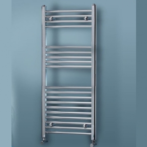 Chrome Straight Heated Towel Rail 300mm Width