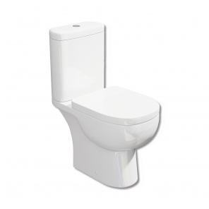 Buy Modern Toilet Close Coupled WC Soft Close Seat Short