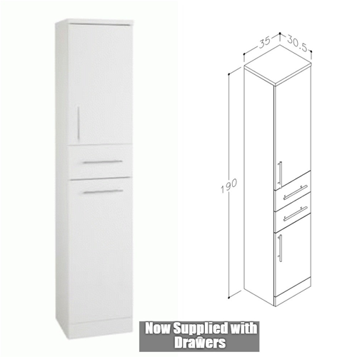 Gloss White, Bathroom Storage Cabinets Floor Standing Tall