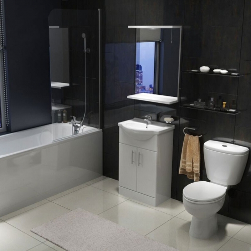 Grey top bathroom suite