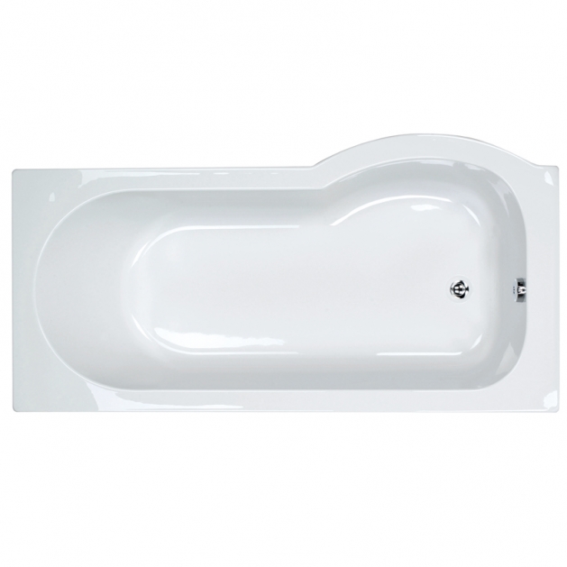 1600mm P Shower Bath Made In UK, with Screen & Bath Panel