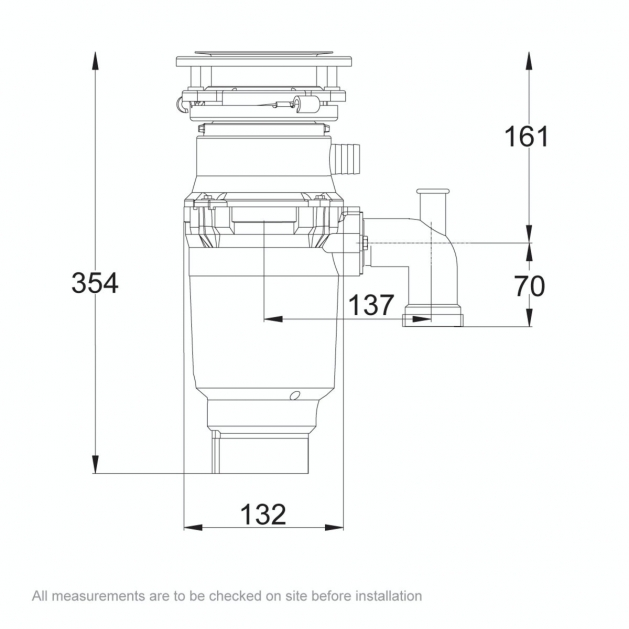BoneCrusher Model 500 Kitchen Sink Waste Disposal