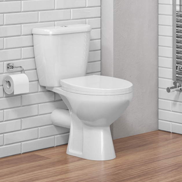 Toilet Pan, Cistern & Seat White
