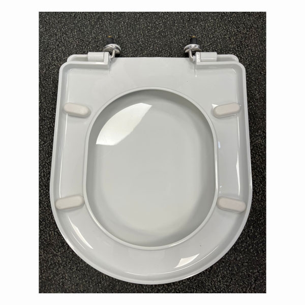 Standard D Shape Toilet Seat White Top Fix