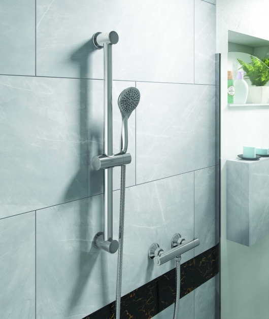 Garda Shower in a Box Complete Shower Bar Valve & Kit Chrome