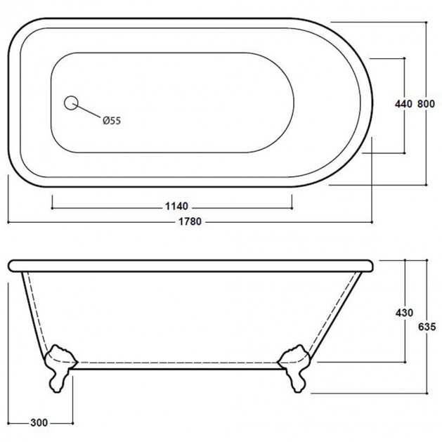 Traditional Complete Roll Top Bathroom Package
