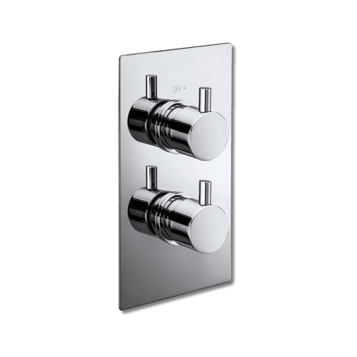 Thermostatic Square Shower Valve with Round Handles
